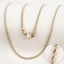 Cadena Lazo De Oro Laminado Italiano 18k