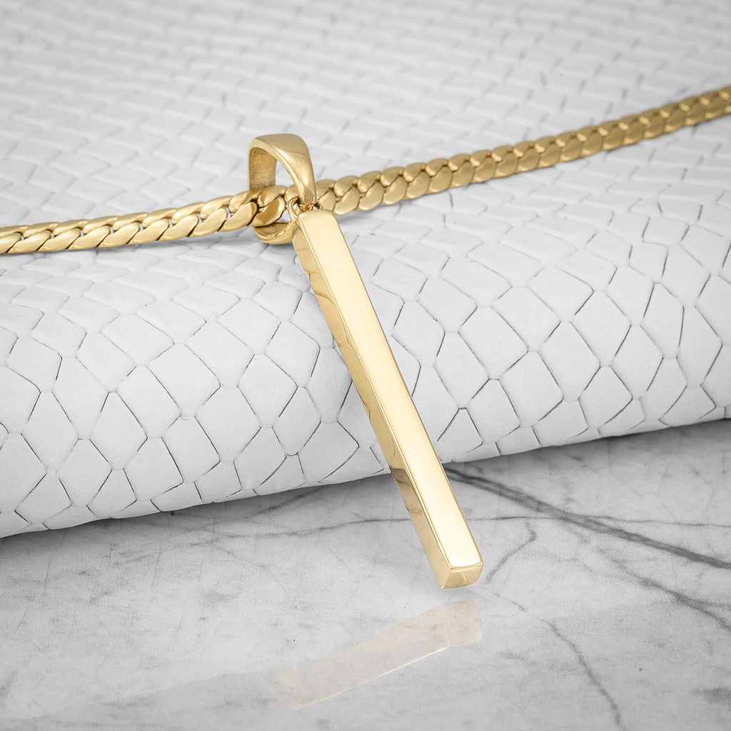 Dije Barra De Oro Laminado 18K