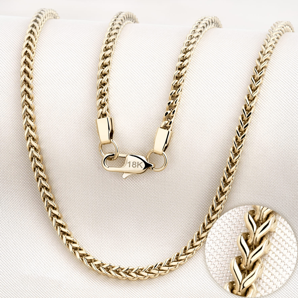 Cadena Franco De Oro Laminado Italiano 18k